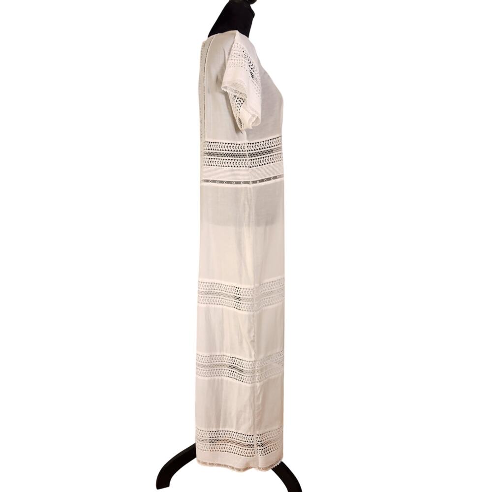 BANANA REPUBLIC NWT White Auriene Lace Maxi Dress, Size Medium - Picture 3 of 15